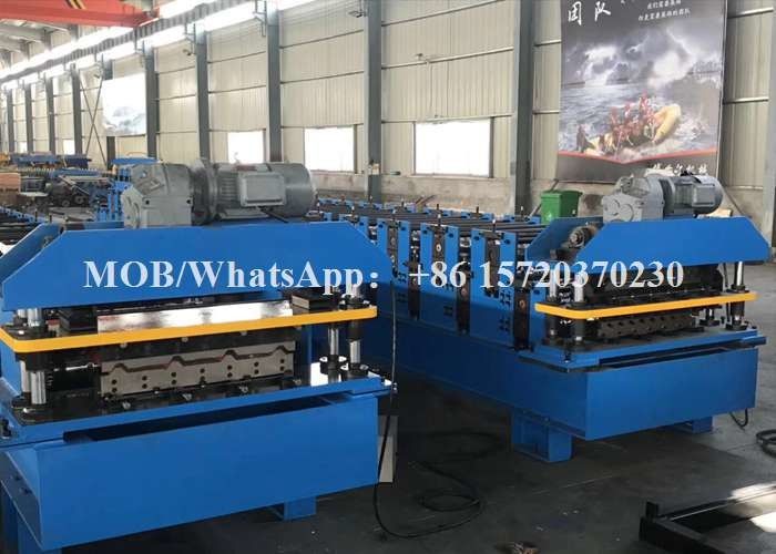 High Speed Roofing Corrugated Roll Forming Machine With Track Cutting 35m / Min